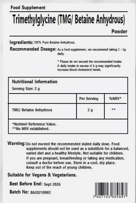 TMG BETAINE - PREWORKOUT