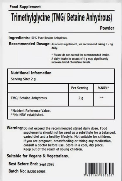 TMG BETAINE - PREWORKOUT